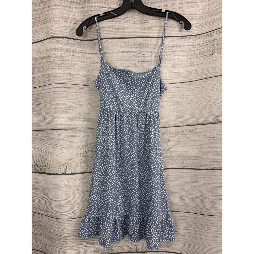 Altar'd State Blue Speckled Spaghetti Strap Boho Summer Dress Size S